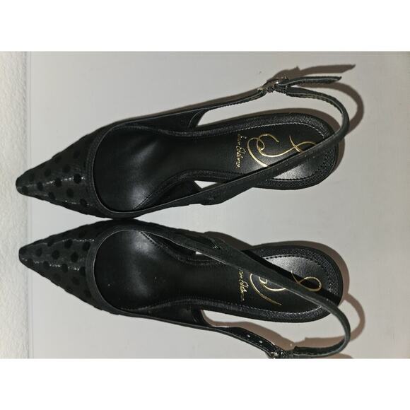 New! Sam Edelman Bianka Polka Dot Mesh Slingback Pointed Toe Black Size 7.5 $140 - Picture 8 of 11